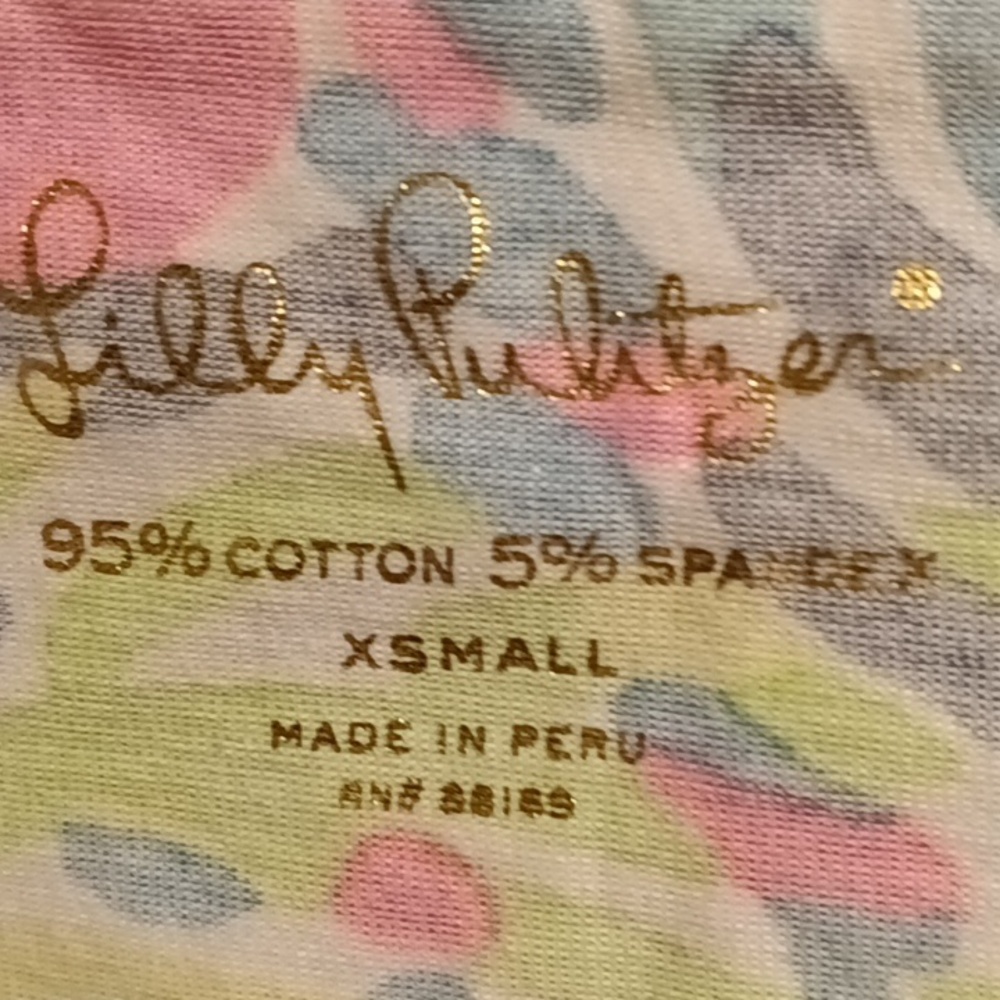 NWOT Lilly Pulitzer multi-colored v-neck foliage print blouse Size XS